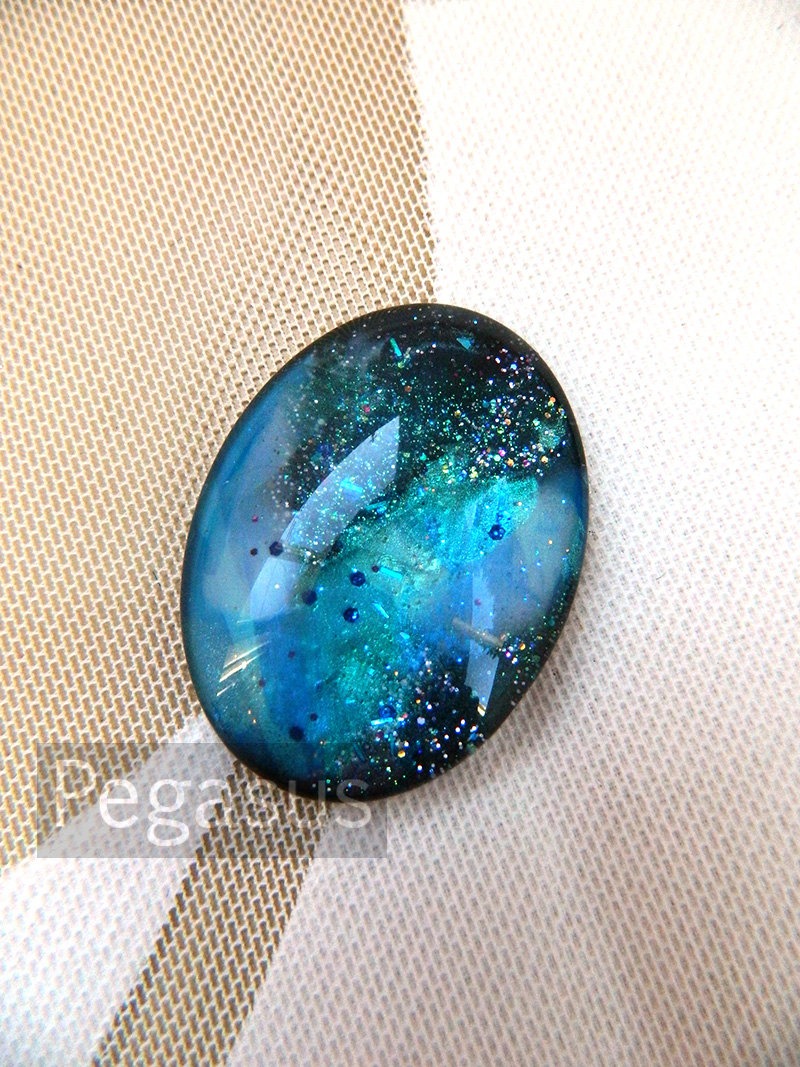 Northern Blue Aurora Borealis Glass OVAL Unset Cabochon (3 Piece)(40x30 cab) Galaxy pendant for wedding favor,costume,jewelry making steampunk buy now online