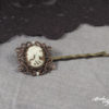 SKULL cameo HAIR PIN - wire wrapped bobby pin, cameo hair pin, skull jewelry, gothic hair pin, victorian jewelry, gothic jewelry, steampunk steampunk buy now online