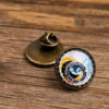 Lapel pin - Astronomical clock lapel pin, steampunk pin, clock brooch, glass dome lapel pin, antique brass lapel pin, Prague clock lapel pin steampunk buy now online