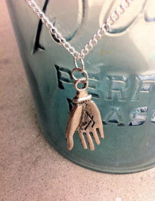 Milagro Hand Necklace, Sterling Silver, Inspired by Picasso and Frida Kahlo steampunk buy now online