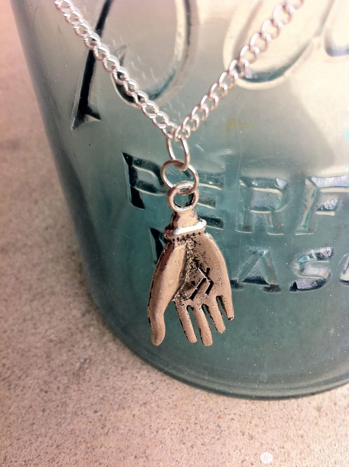 Milagro Hand Necklace, Sterling Silver, Inspired by Picasso and Frida Kahlo steampunk buy now online