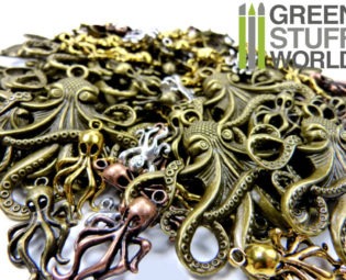 Set 85gr. - OCTOPUS Beads Mix - 20-25 units - sizes 2.5-6cm - Kraken Steampunk set steampunk buy now online