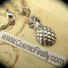 Silver Plated Pineapple Necklace Vintage Style Silver Plated Metal Steampunk Necklace Tiki Necklace Pineapple Charm Includes Silver Chain steampunk buy now online