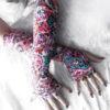 Urban Garden Arm Warmers - Purple Turquoise Blue Orange Black Red Pink Floral White - Yoga Gothic Gypsy Bohemian Cycling Light Boho Goth steampunk buy now online