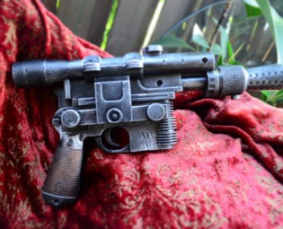 STAR WARS Han Solo DL44 Blaster Movie Prop Replica Gun Pistol w/sound and Batteries steampunk buy now online