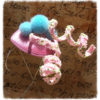 High Tea British Mockingjay Fascinator, POMPOM, Pink Hat, Candy Colors Sprinkles Hunger Games Party, Wedding Shower, Steampunk, Cocktail steampunk buy now online