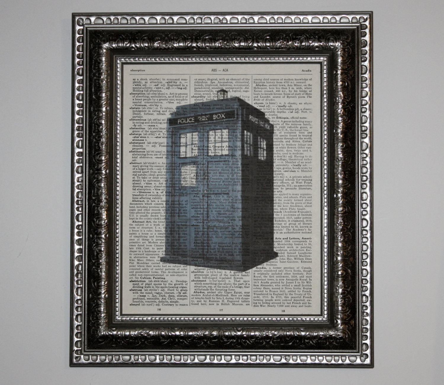 Tardis dictionary art print Doctor Who dr who 8x10 wall art steampunk buy now online