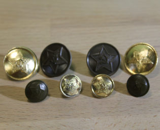 Set of 8 Vintage Soviet Army Buttons ... steampunk supplies ... button steampunk buy now online