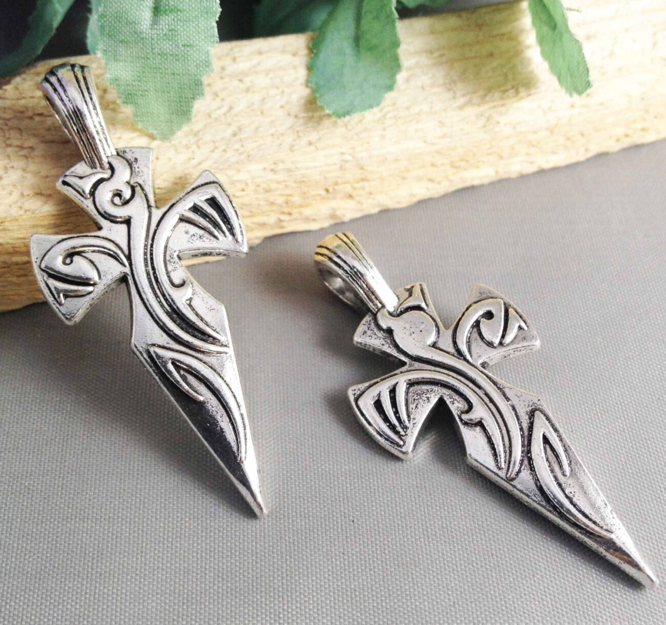 3pcs Antique Silver Large Tribal Arrow Cross Charm Pendants 24x58mm AB201-5 steampunk buy now online