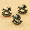 20pcs--Rocking Horse Charm, Antique bronze 3D rocking horses Charms Pendants 15x15mm steampunk buy now online
