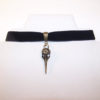 Choker~Bird Skull charm on Black Velvet Choker 5/8" OR 3/8"; BRONZE; Bird Skull Choker; bird skull necklace; black velvet ribbon; Goth; punk steampunk buy now online