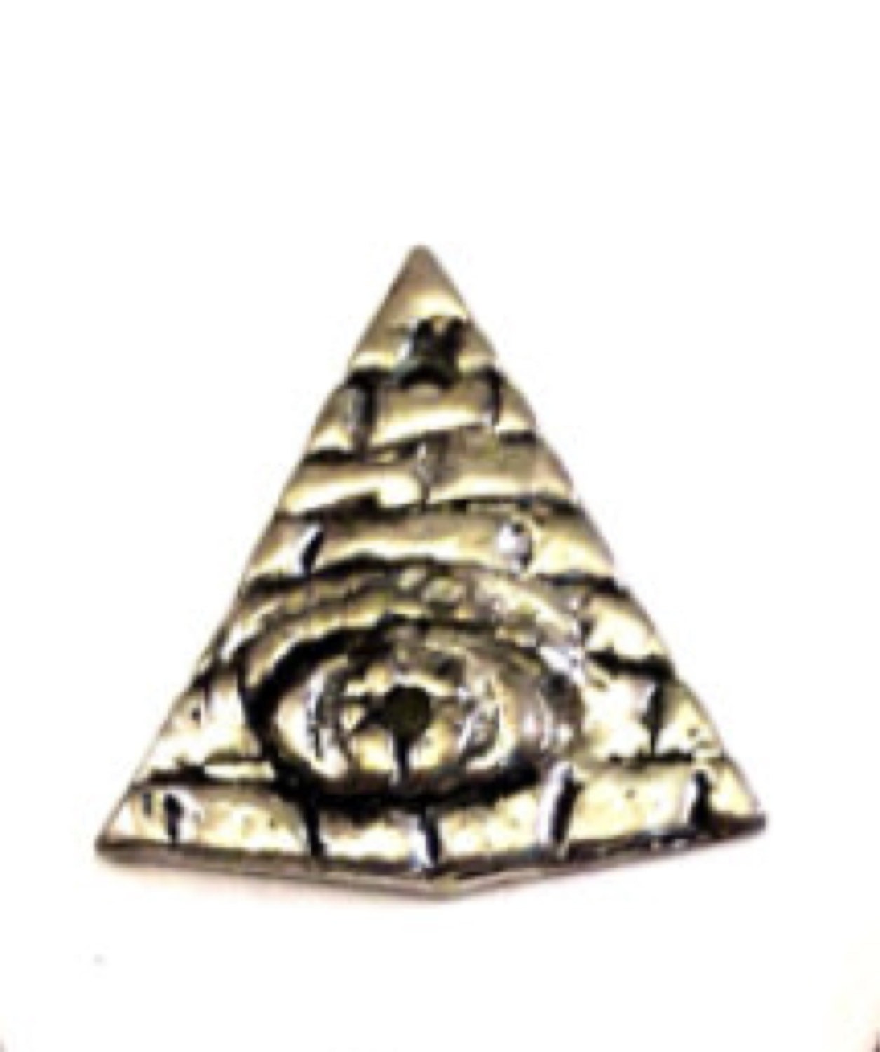 1 Pewter "Pyramid with Evil Eye Symbol" Charm - 17x17mm, Antique Silver Colored steampunk buy now online