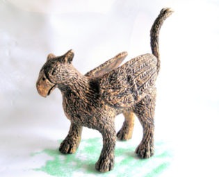 Golden Griffin fantasy animal sculpture steampunk buy now online