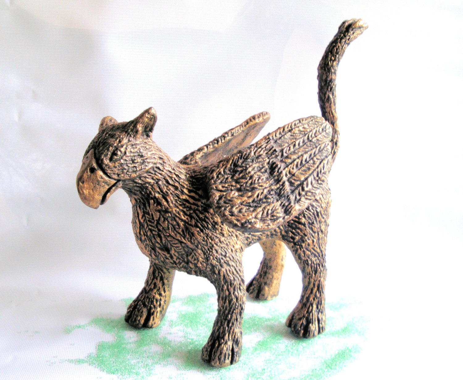 Golden Griffin fantasy animal sculpture steampunk buy now online