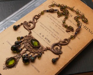 Stunning Art Nouveau Inspired Sea Monster Necklace steampunk buy now online