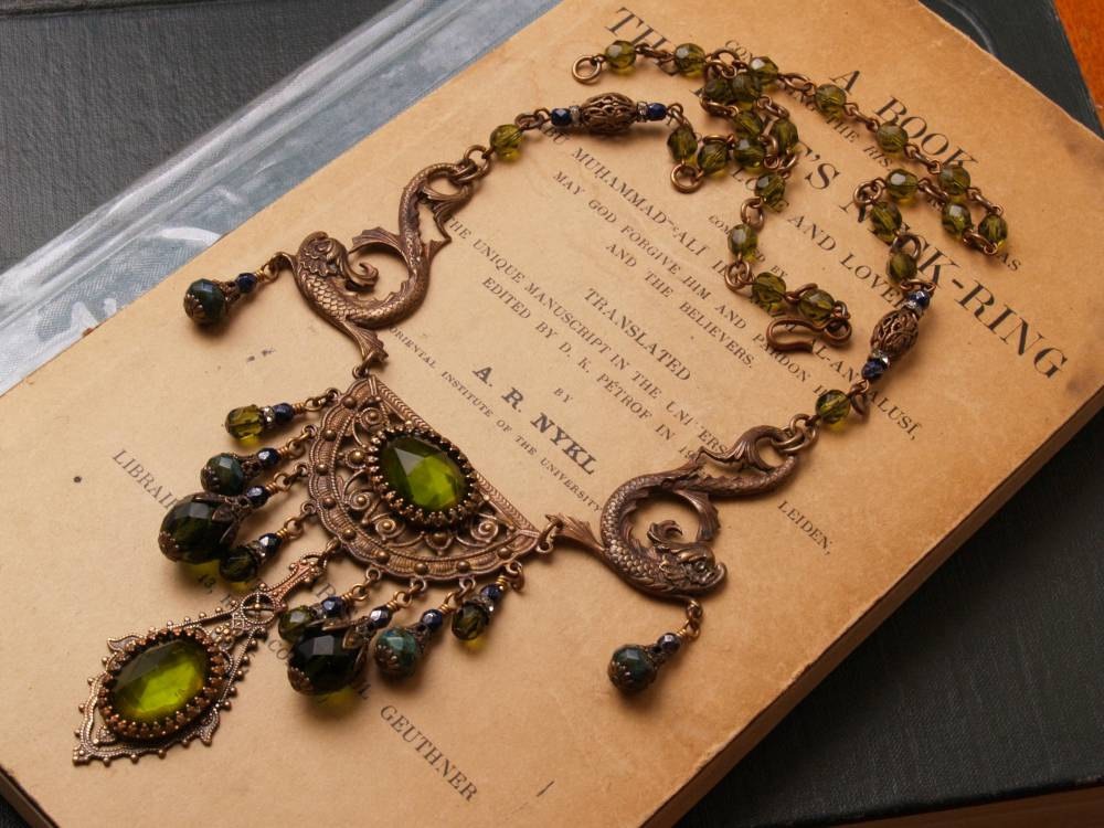 Stunning Art Nouveau Inspired Sea Monster Necklace steampunk buy now online