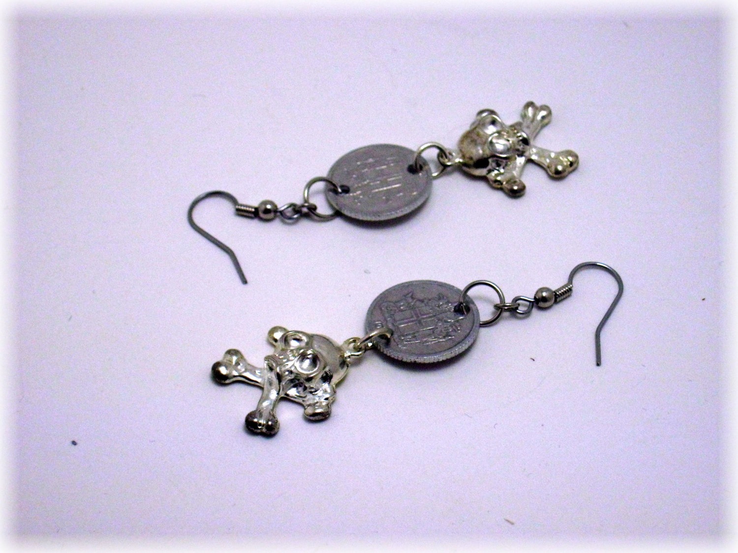 Icelandic Skull Coin Earrings steampunk buy now online