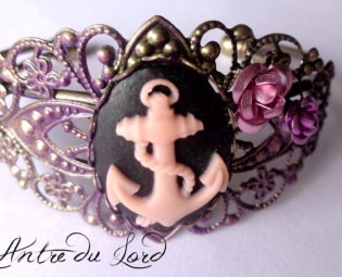 Bracelet pirate Lady Pink & purple mind fancy kawaii steampunk buy now online