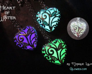 Heart of Winter Frozen Forest Glow in the Dark Necklace steampunk buy now online