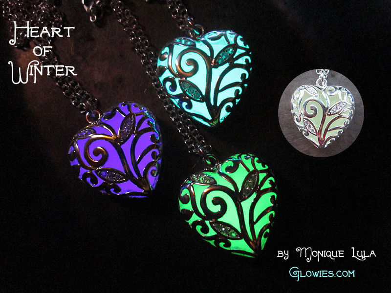 Heart of Winter Frozen Forest Glow in the Dark Necklace steampunk buy now online
