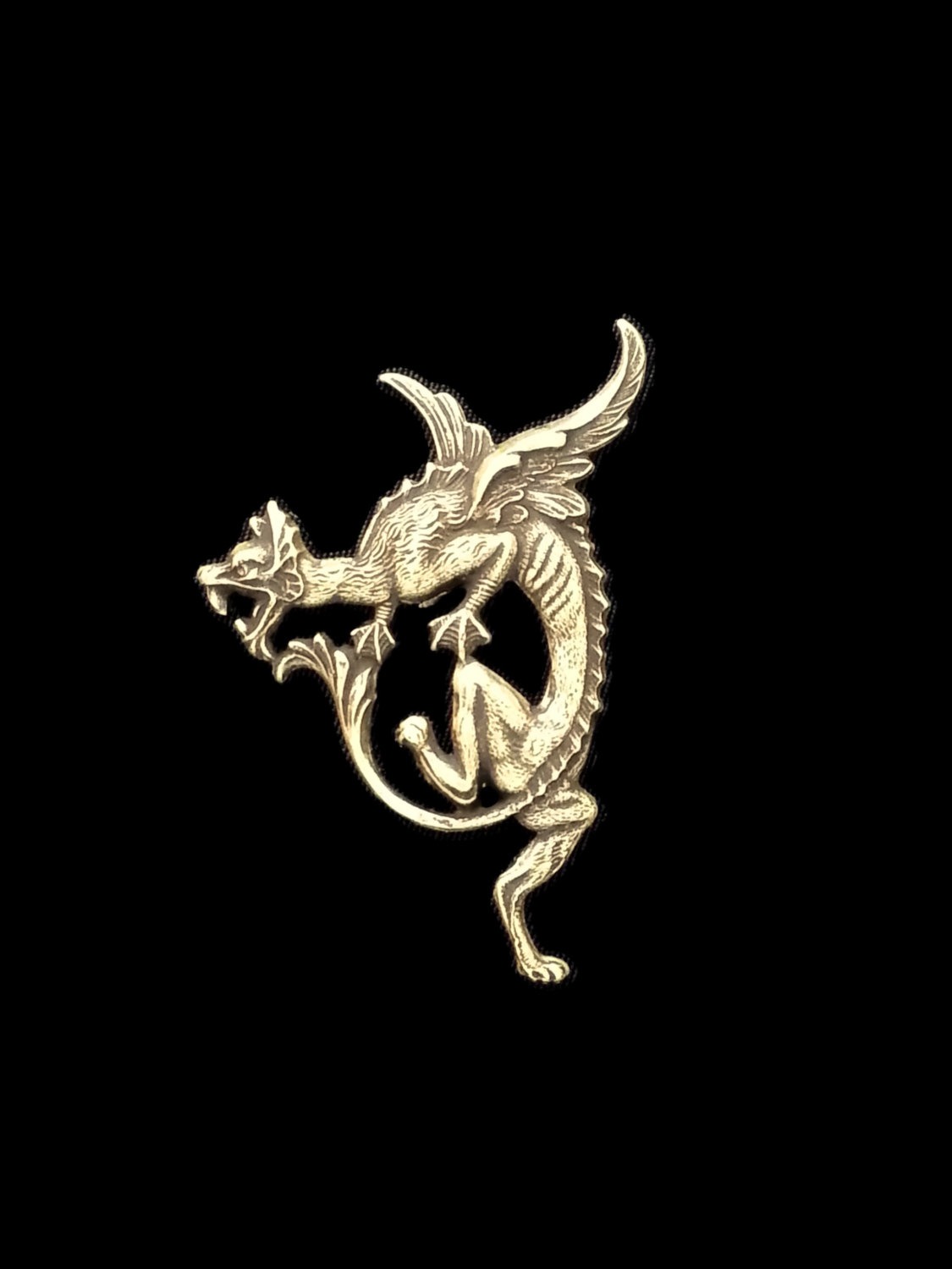 Ox Brass Dancing Dragon Winged Stamping Right Side Made in the USA for Dr Brassy Steampunk steampunk buy now online