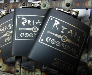 Set of 8 Steampunk Groomsmen Wedding Flask steampunk buy now online