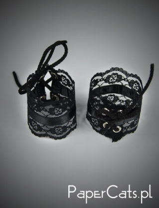 Black lace satin gloves cuffs gothic steampunk buy now online