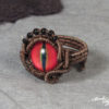 DRAGON EYE RING - wire wrapped ring, copper ring, adjustable ring, ooak jewelry, steampunk jewelry, evil eye jewelry, dragon eye jewelry steampunk buy now online