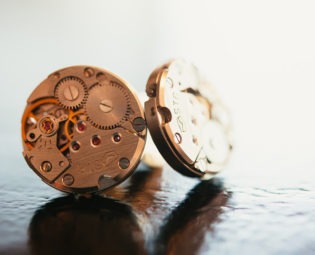 Silver Round Steampunk Clockwork Watch Multipurpose Cuff Links(a pair) steampunk buy now online