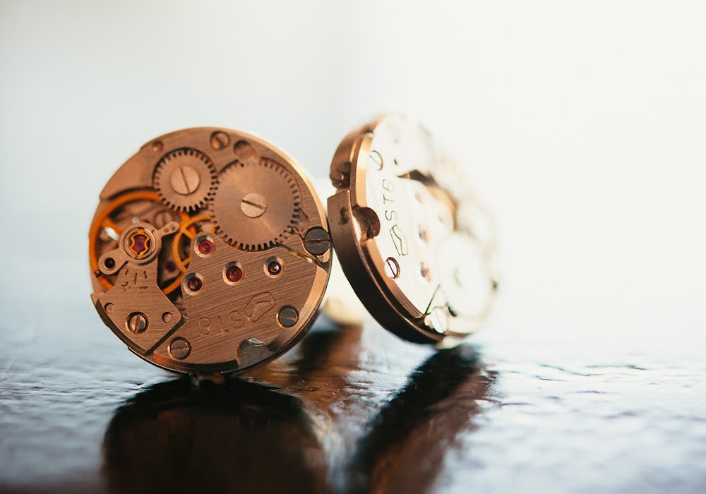 Silver Round Steampunk Clockwork Watch Multipurpose Cuff Links(a pair) steampunk buy now online