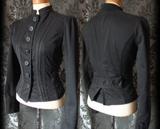 Gothic Black Very Fitted IMMORTAL Jacket Coat 8 10 Victorian Military Steampunk steampunk buy now online