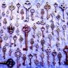136 Bulk Lot Skeleton Keys Vintage Antique Look Replica Charm Jewelry Steampunk Wedding Bead Supplies Pendant Collection Reproduction Craft steampunk buy now online