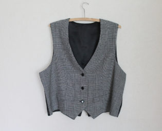 Grey Plaid Womens Vest Checkered Waistcoat Steampunk Formal Fitted Gray Romantic Victorian Classic steampunk buy now online