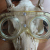 Vintage Bouton Rubber Goggles Glasses with Removable Glass Eye Cover Steampunk Industrial Welding Mad Scientist Aviator steampunk buy now online
