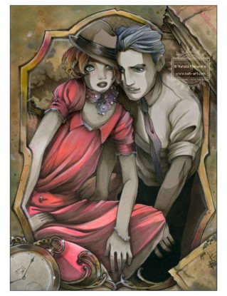 High Summer 1928 - Character Design - Graphic Novel -ORIGINAL illustration by Natalia Pierandrei steampunk buy now online