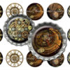 Steampunk Images - 1 inch size - Suitable for Hair Bows, Magnets, Scrapbooking, Stickers etc - Cabochon Images - Cogs and Gears steampunk buy now online