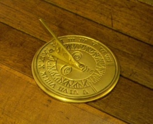 Small Vintage Brass Sundial - Charming Desktop Sundial - Steampunk Fans Take Note! steampunk buy now online