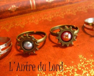 Small ring steampunk gear metal & colorful heart steampunk buy now online