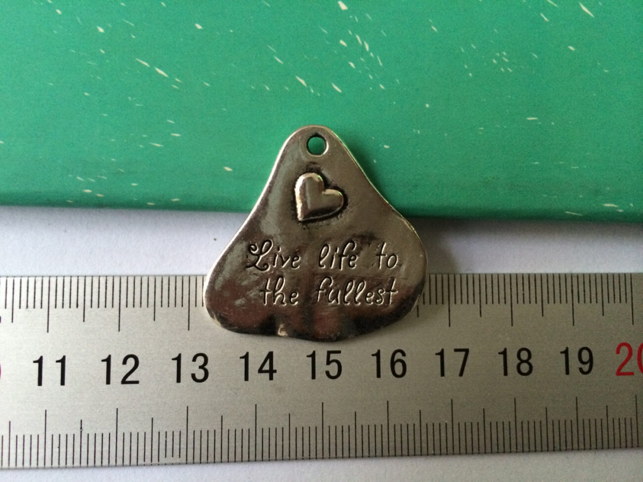 Silver Jewelry -10 pcs Antique Silver Made With Love Heart Charm Pendants 33X33mm A207 steampunk buy now online