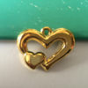 Jewelry -10 pcs Gilt Bright Gold Bracelets Accessories Made With Love Heart Charm Pendants 25x32mm D001 steampunk buy now online