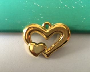 Jewelry -10 pcs Gilt Bright Gold Bracelets Accessories Made With Love Heart Charm Pendants 25x32mm D001 steampunk buy now online