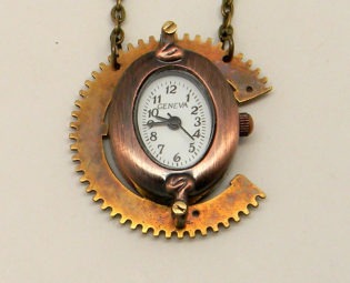 Steampunk jewelry working watch necklace. Steampunk watch steampunk buy now online