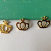100 Pcs Gilt Bright Gold beautiful crown Bracelets Accessories pendant charms, Gilt 14X14mm D002 steampunk buy now online