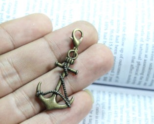 Anchor charms - Antique brass Thick Anchor Charm Pendant 33*19mm steampunk buy now online