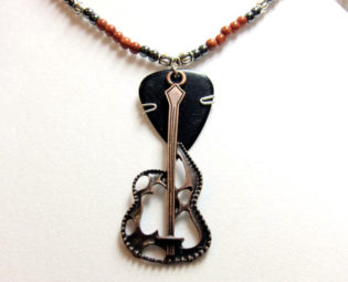 Steampunk Guitar Pick Necklace steampunk buy now online