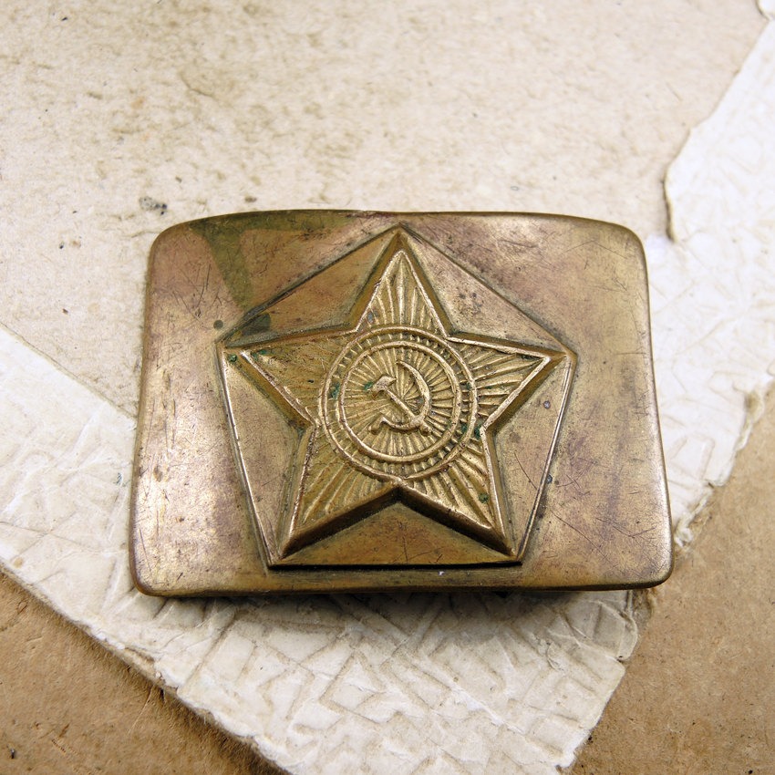 Rare Brass Buckle - Vintage Military Buckle - f145 steampunk buy now online
