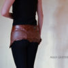 Leather - Mini skirt - labradorite - size S/M steampunk buy now online