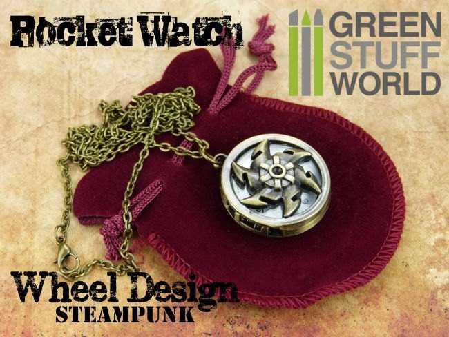 Retro SteamPunk Pocketwatch Windmill WHEEL design - Vintage watch *** includes pouch *** steampunk buy now online