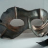 Leather mask for masked ball Larp unisex eye wear costume metal effect uk fancy dress copper pewter cosplay horror steampunk buy now online