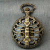 Back Bone Pocket Watch Antique Bronze Big Rib Bones Round Watch Fob Large Spine Skeleton Gold Surface Mens Pocket Watch Pendant 47mm-- gifts steampunk buy now online